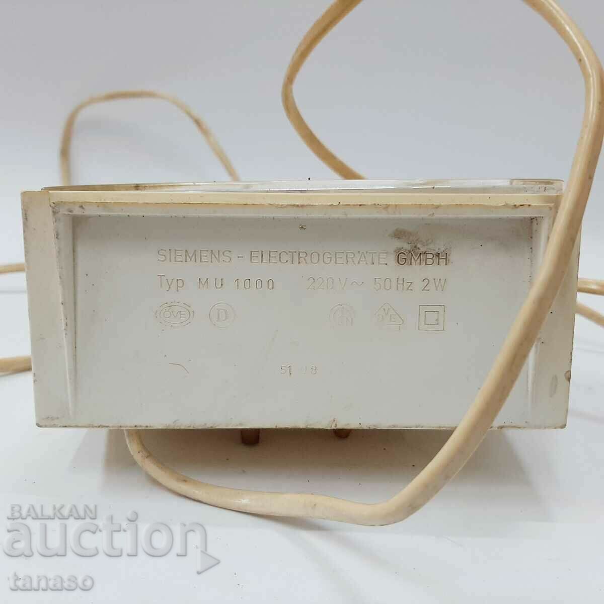 Σπάνιο ηλεκτρικό ξυπνητήρι, Siemens type MU 1000(5.5) - 7 Σπάνιο ηλεκτρικό ξυπνητήρι, Siemens type MU 1000(5.5) - 7