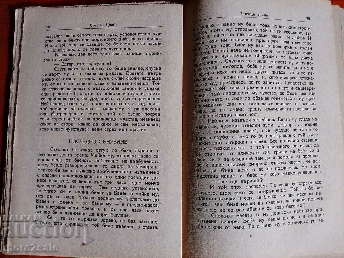 Auction  STEPHAN ZWEIG - A BURNING SECRET / THE RUIN OF A HEART