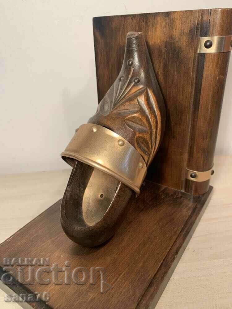 Antique French wooden bookend