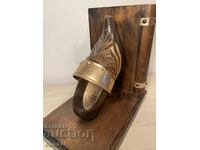 Antique French wooden bookend