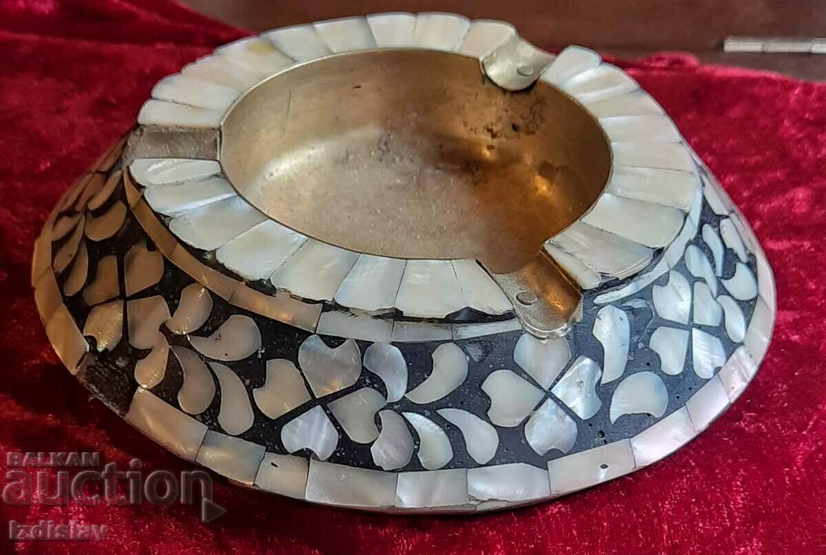 Old mother-of-pearl ashtray