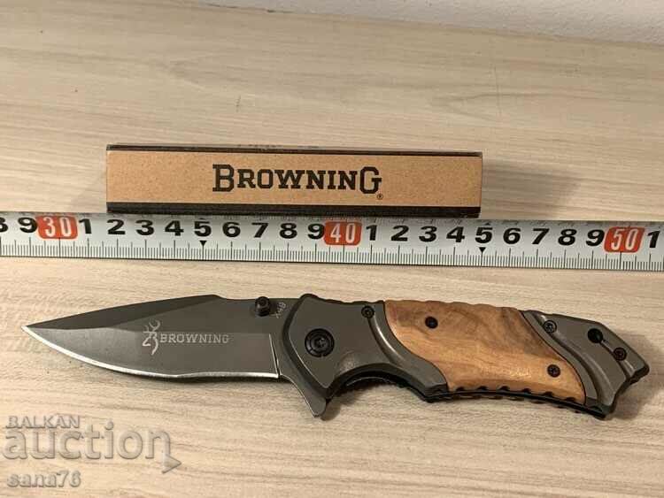 Collector's folding pocket solid knife-Browning