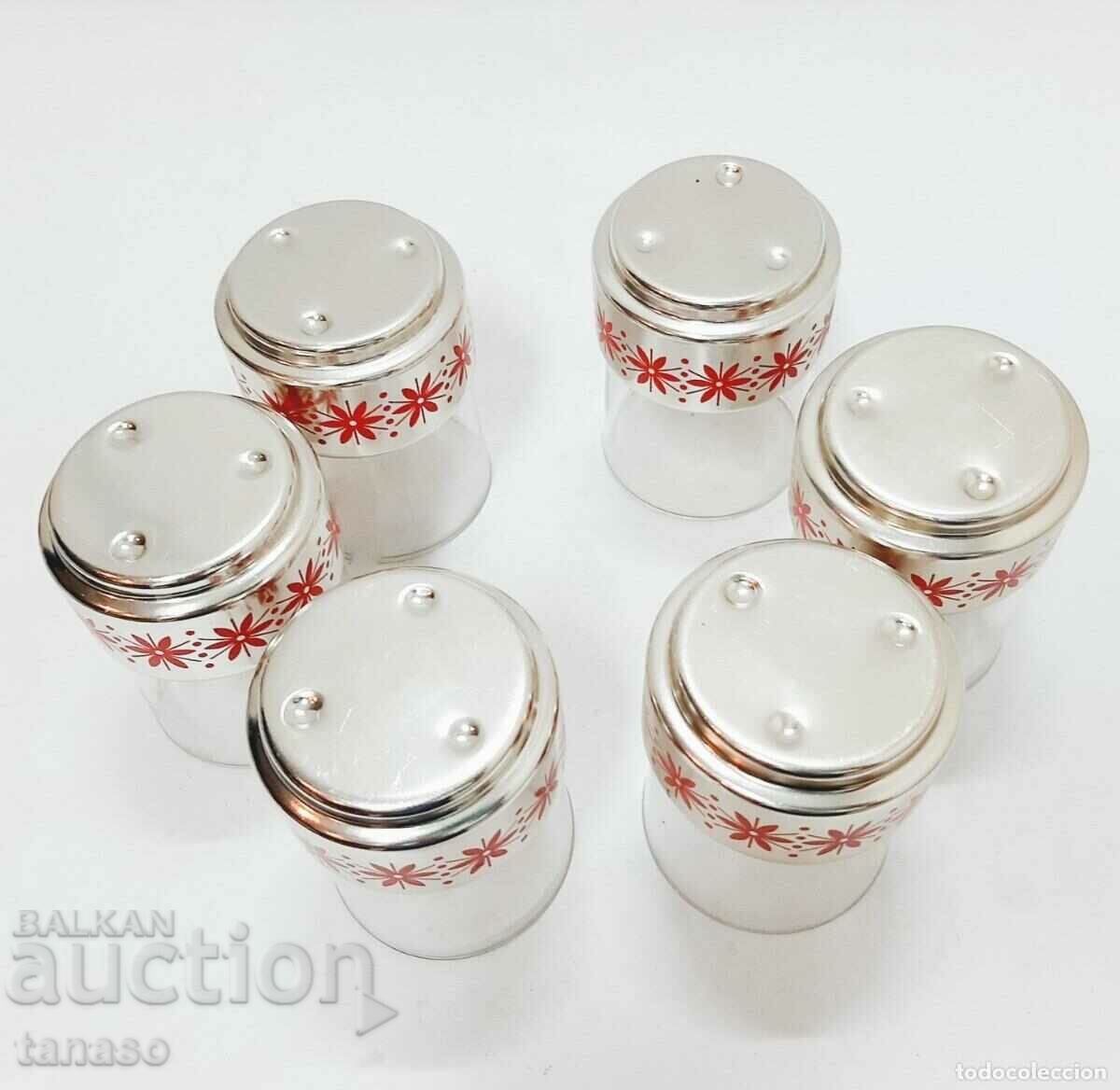 Set of 6 glasses with coasters, USSR(12.5) - 5