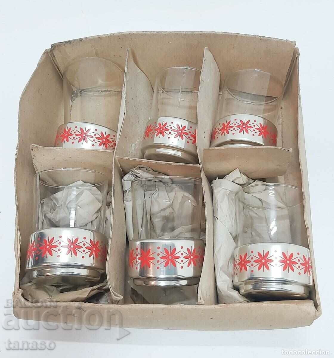 Set of 6 glasses with coasters, USSR(12.5) - 7