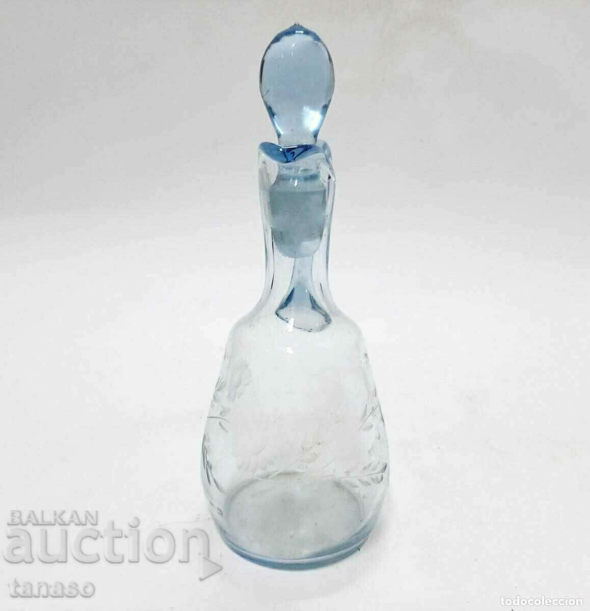 Old light blue glass jug, carafe with stopper(12.3) with price € 22.00 | 43.03 BGN