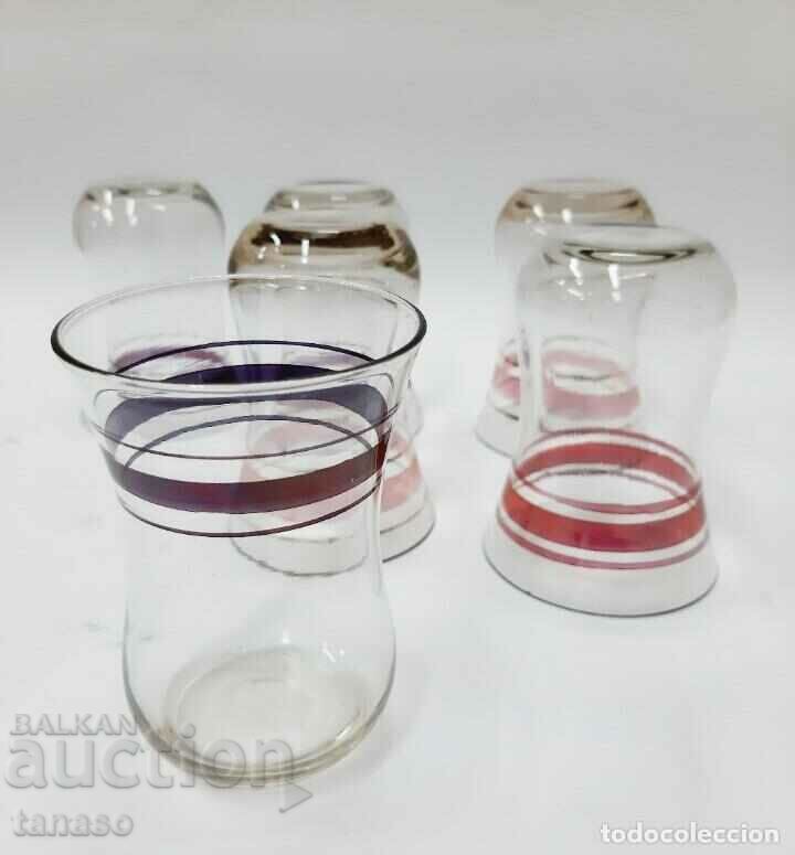 Azerbaijani traditional glass tea cups for black tea, USSR - 6 Azerbaijani traditional glass tea cups for black tea, USSR - 6