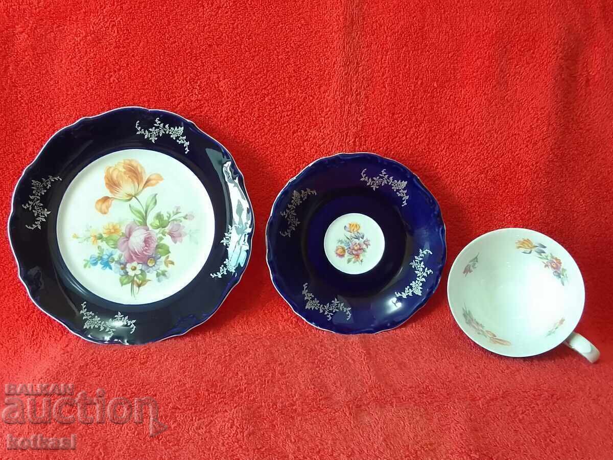 Delivery of Triple set cup plates GDR cobalt