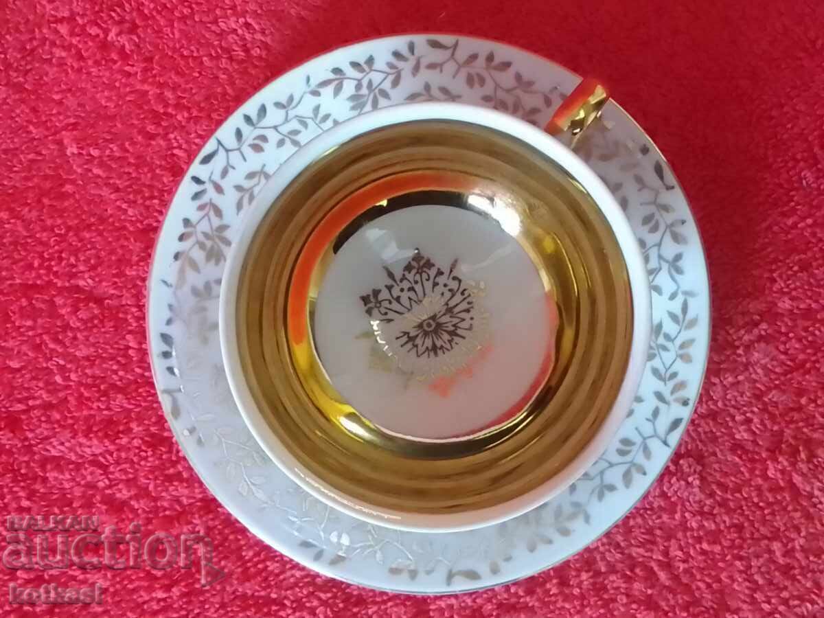 Old porcelain set cup plate markings Jaeger gilding Moka - 7 Old porcelain set cup plate markings Jaeger gilding Moka - 7