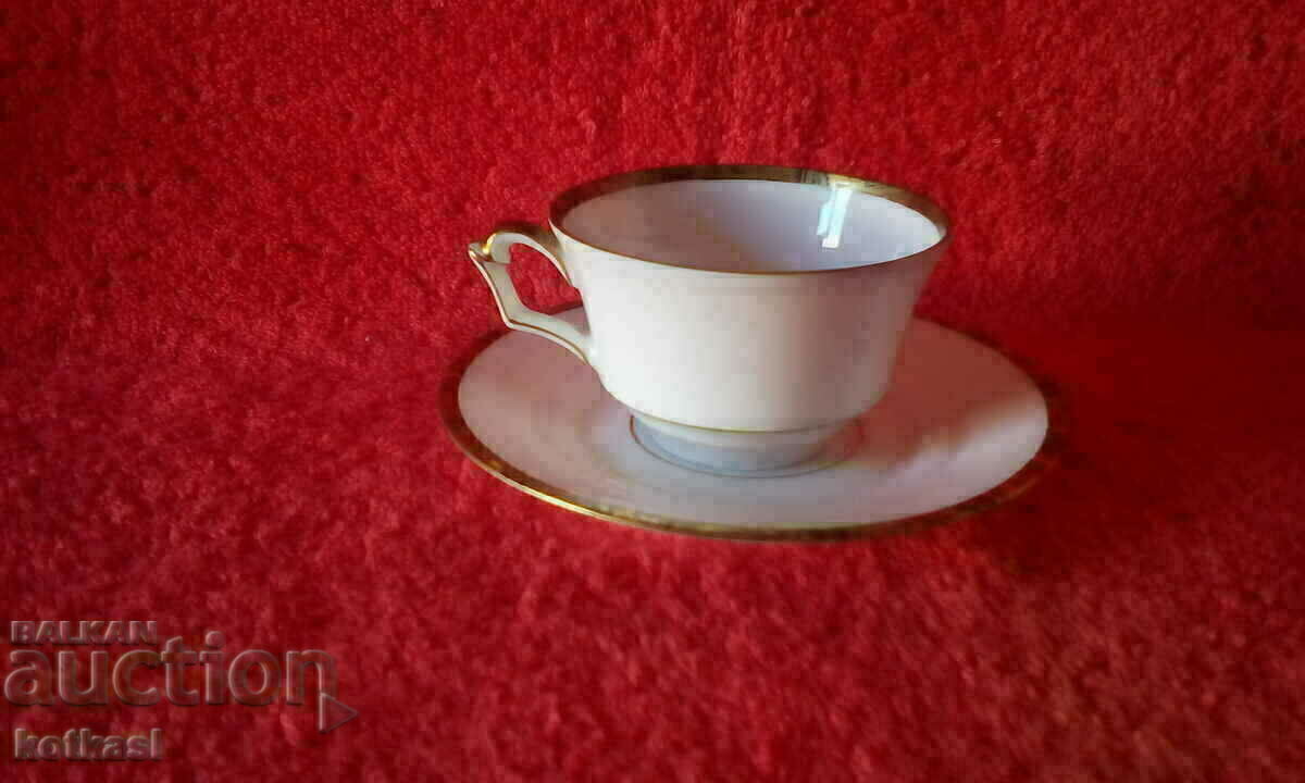 Old Leipzig cup and saucer double set