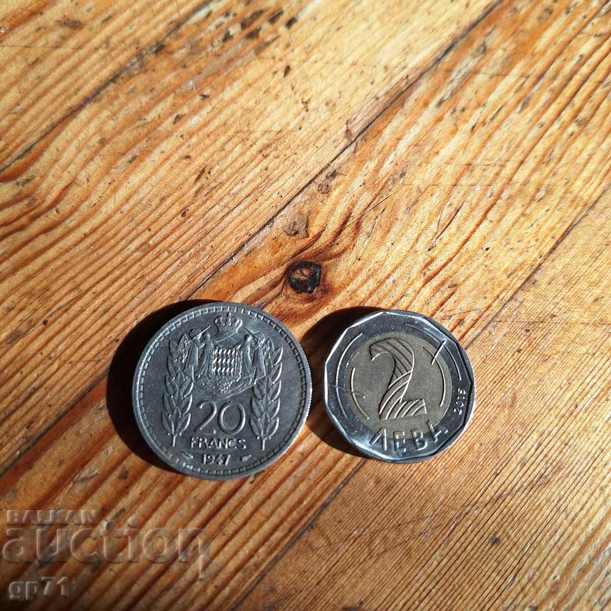 20 φράγκα, 20 φράγκα 1947 - Μονακό