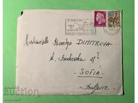 Old letter with postcard inside France