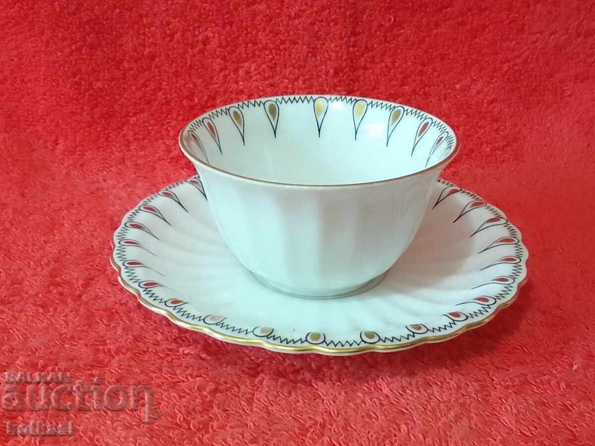 Old double set cup plate Wurttemberg Germany gilt with price 35.50 BGN | € 18.15