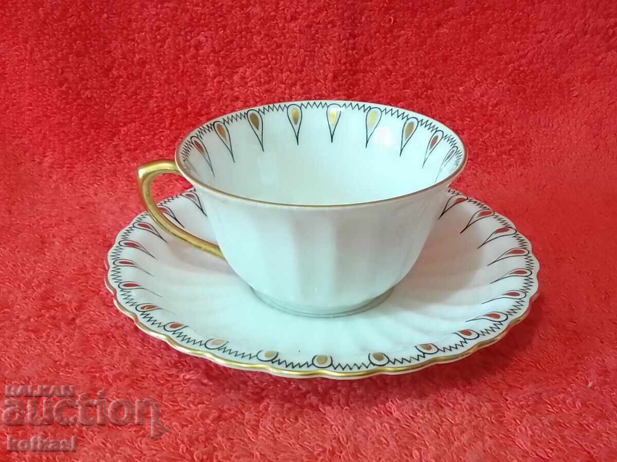 Auction  Old double set cup plate Wurttemberg Germany gilt