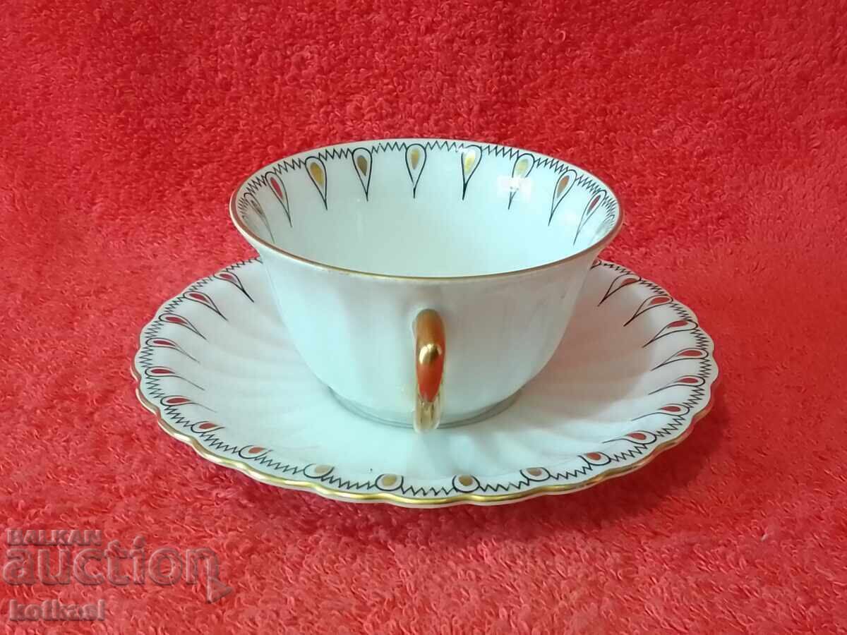 Delivery of Old double set cup plate Wurttemberg Germany gilt