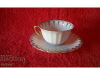 Old double set cup plate Wurttemberg Germany gilt