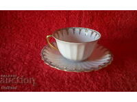 Old double set cup plate Wurttemberg Germany gilt