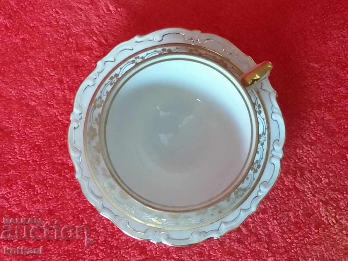 Old Double Set Cup Plate Margareten LKM Gilt - 7