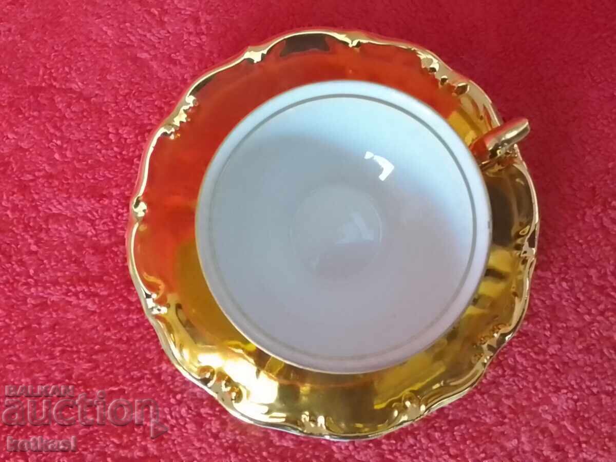 Old porcelain double Moka set cup plate Schlottenhof - 7 Old porcelain double Moka set cup plate Schlottenhof - 7