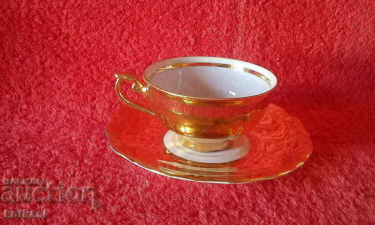 Old Schlottenhof cup and saucer double set