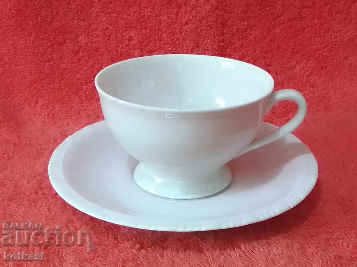 Old porcelain double Moka set cup plate Bavaria with price 35.50 BGN | € 18.15