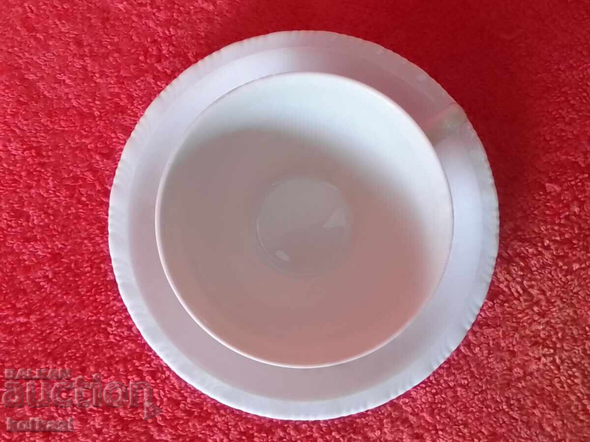 Old porcelain double Moka set cup plate Bavaria - 7