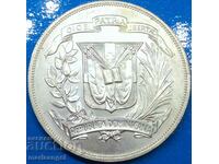 Dominican Republic 1 peso 1974 27.2g silver