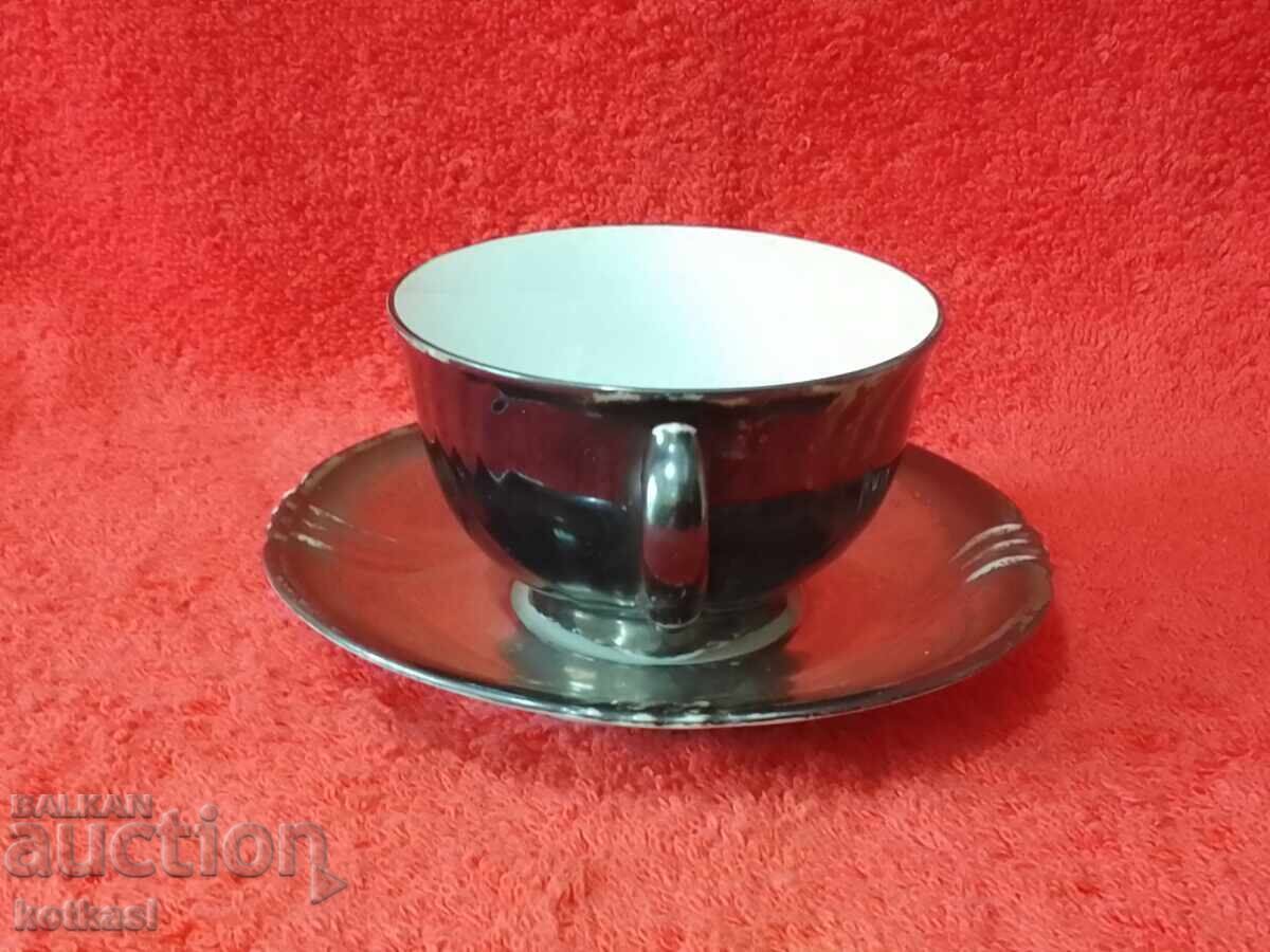 Old double set cup plate Bavaria silver plating with price 4.50 BGN | € 2.30 Old double set cup plate Bavaria silver plating with price 4.50 BGN | € 2.30