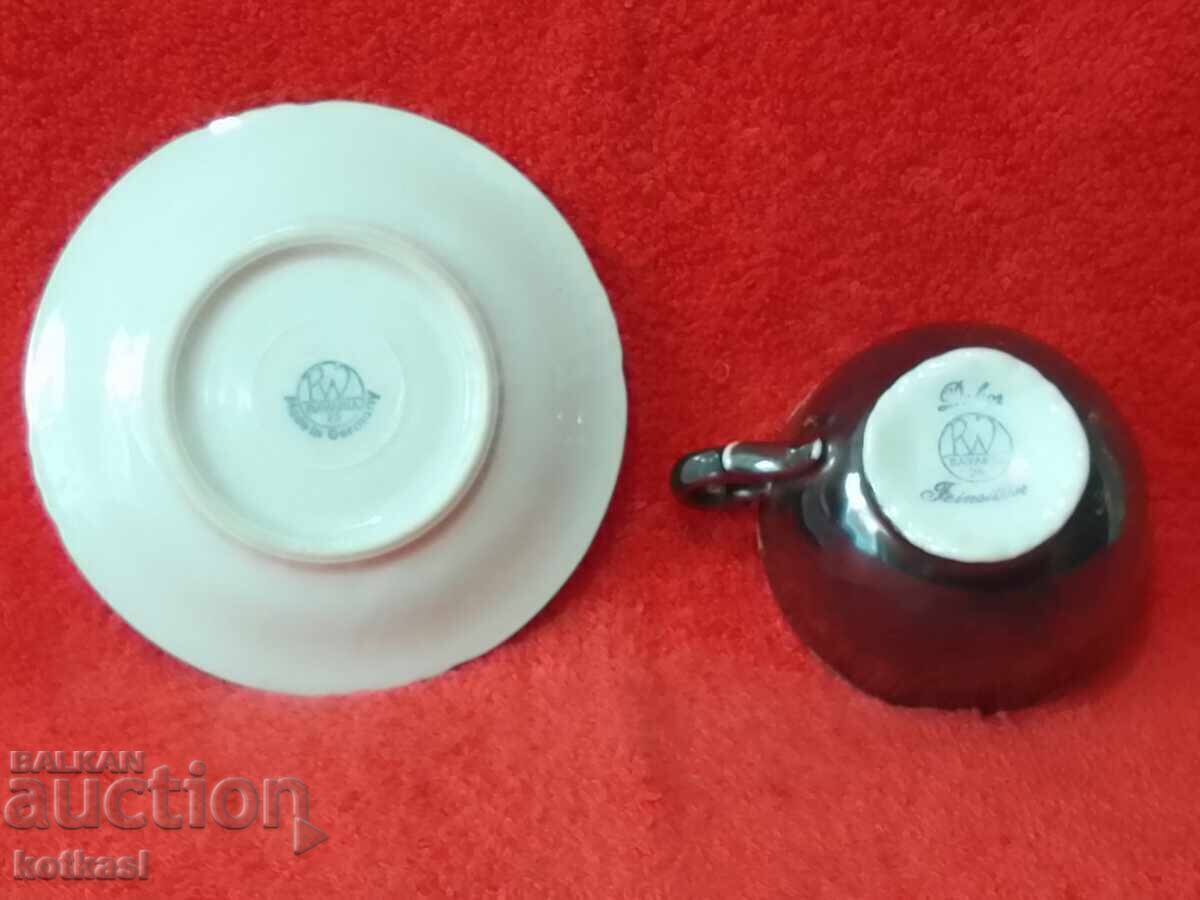 Old double set cup plate Bavaria silver plating - 5 Old double set cup plate Bavaria silver plating - 5