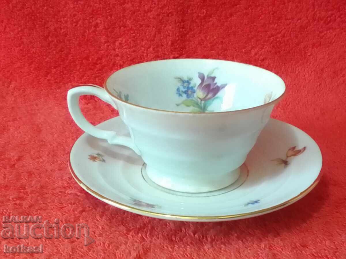 Auction Old Vohenstrauss double set cup and saucer Auction Old Vohenstrauss double set cup and saucer