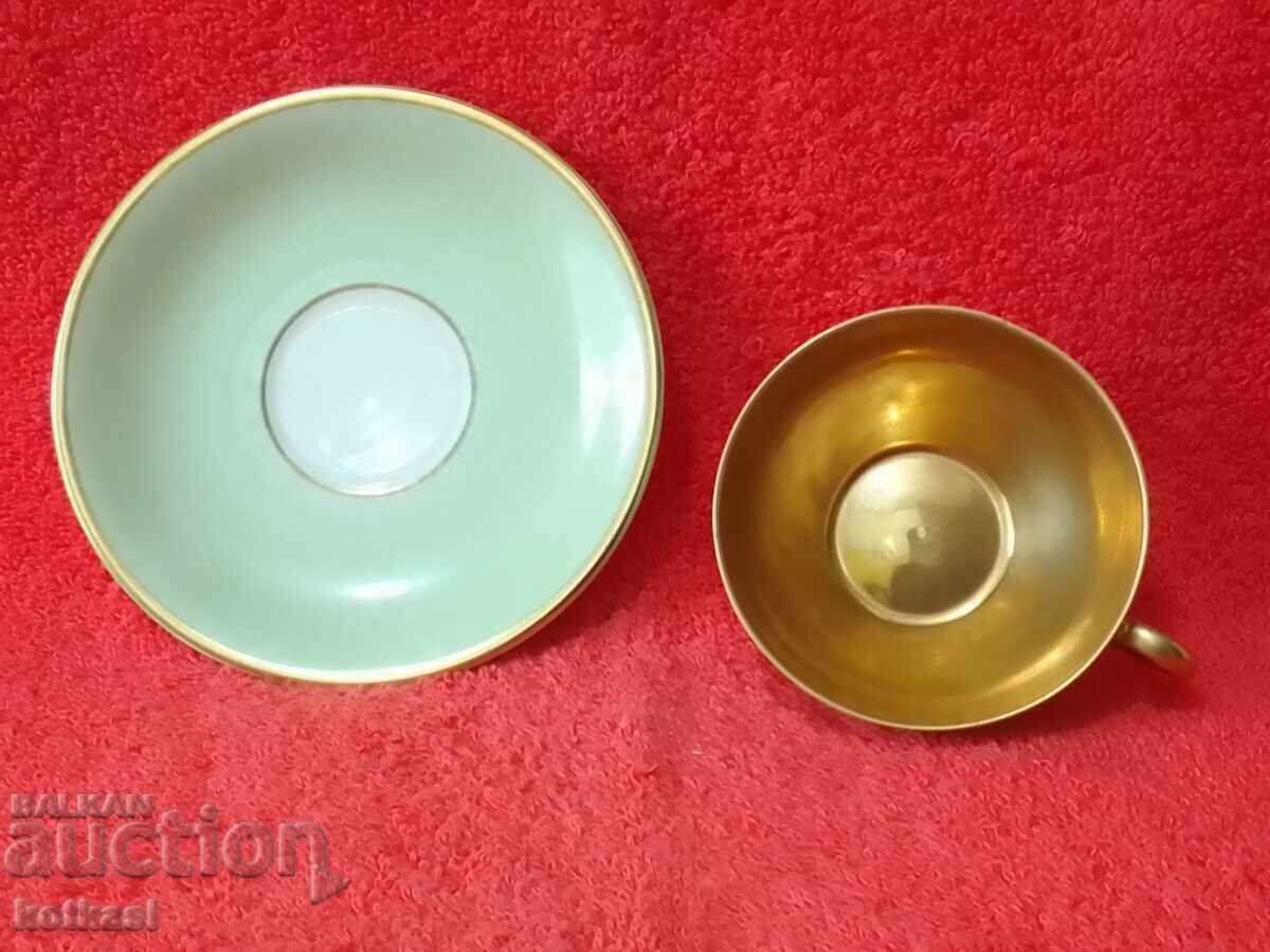 Old double set cup plate gilt Mitterteich - 5 Old double set cup plate gilt Mitterteich - 5