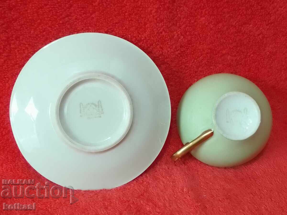 Old double set cup plate gilt Mitterteich - 6 Old double set cup plate gilt Mitterteich - 6