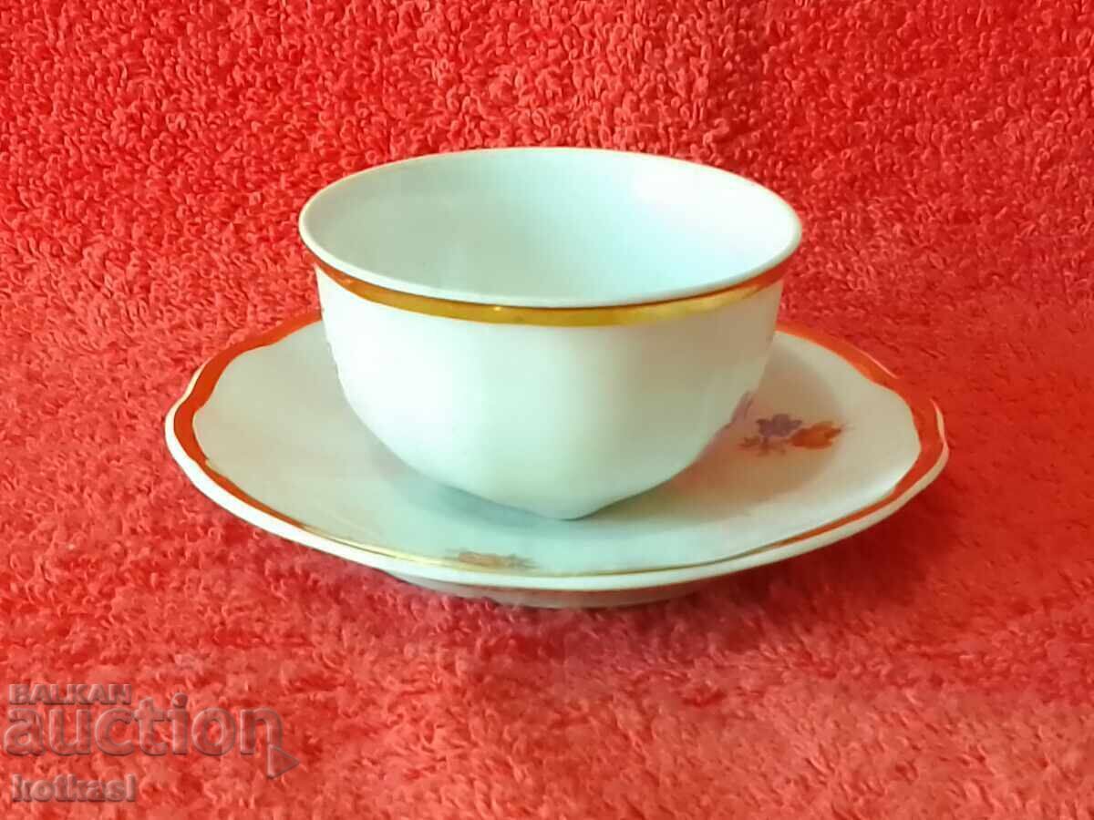 Star double set cup plate Poland Moka color gilding with price 25.50 BGN | € 13.04 Star double set cup plate Poland Moka color gilding with price 25.50 BGN | € 13.04
