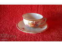 Old double set cup and saucer Poland