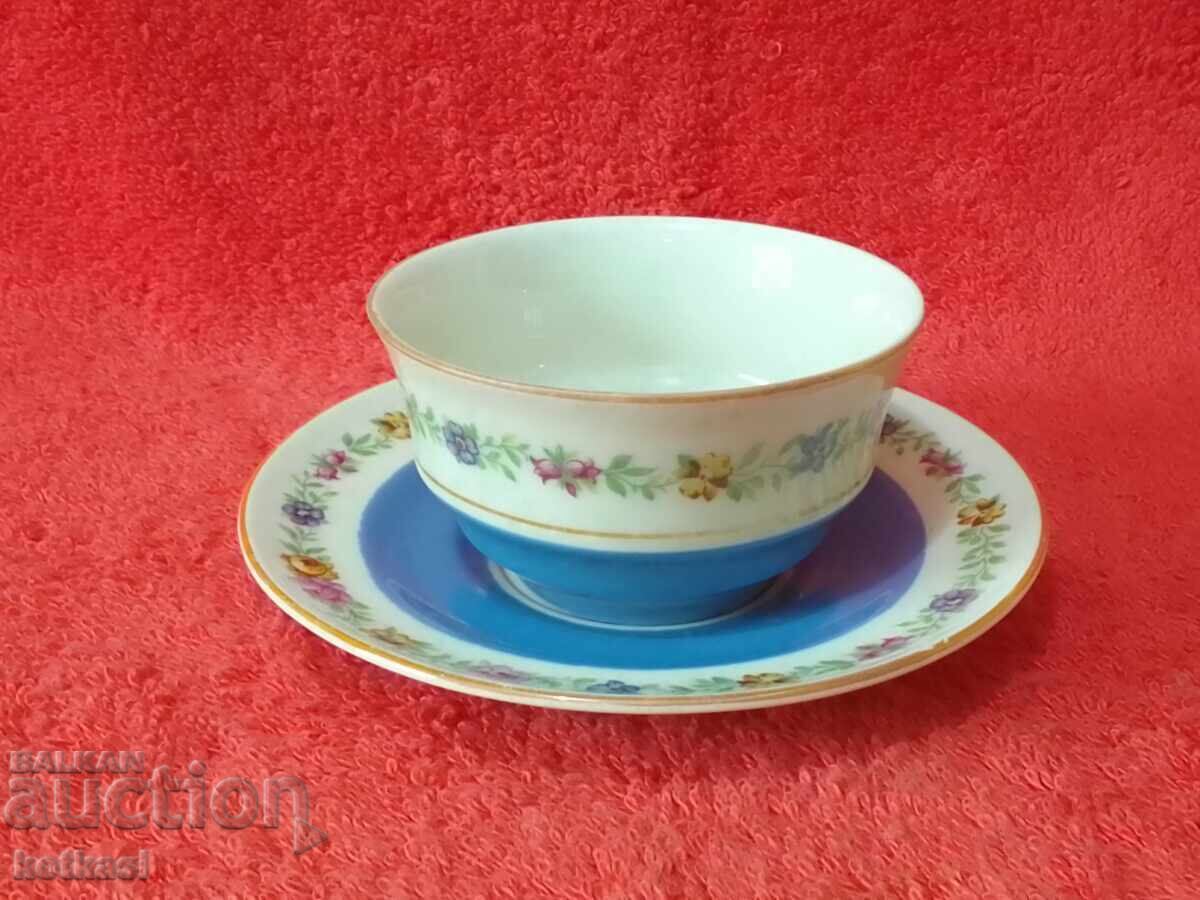 Old double set cup and saucer with price 10.50 BGN | € 5.37 Old double set cup and saucer with price 10.50 BGN | € 5.37