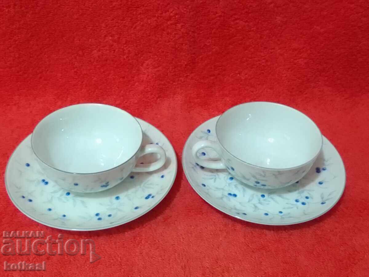 Auction  Two old double porcelain sets of cups and plates Arzberg Germany