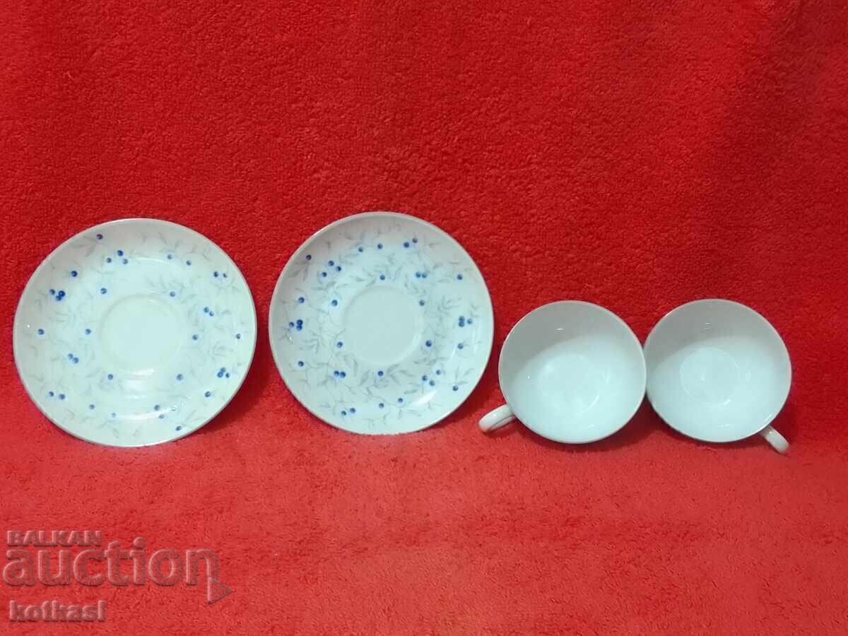 Delivery of Two old double porcelain sets of cups and plates Arzberg Germany