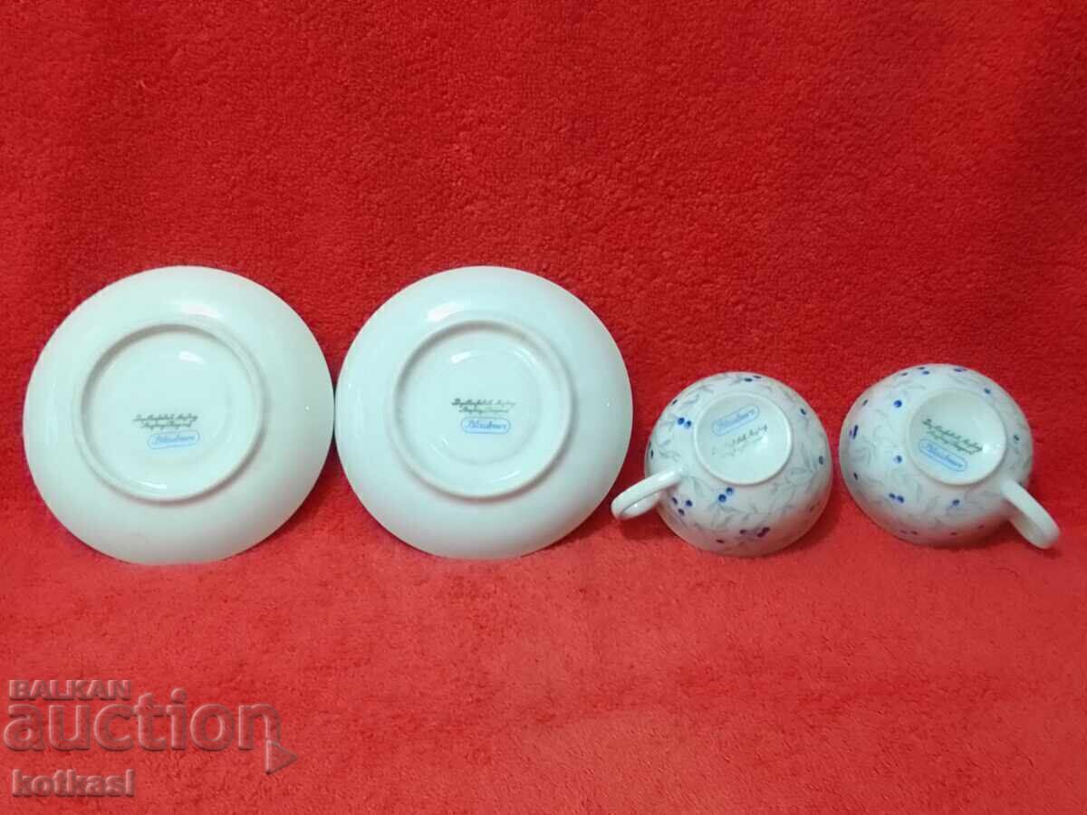 Two old double porcelain sets of cups and plates Arzberg Germany - 6