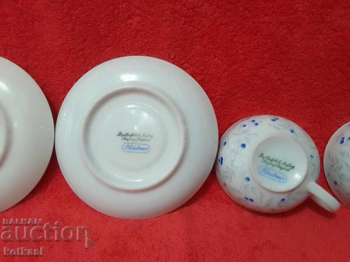 Two old double porcelain sets of cups and plates Arzberg Germany - 7