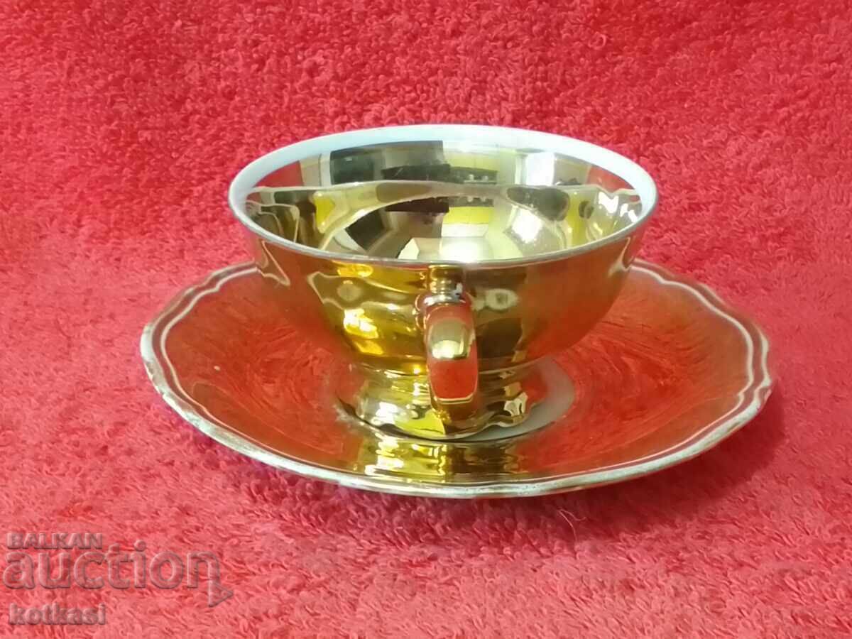 Star Double Mocha Set Cup Plate Bavaria Gilding Zer Scherzer with price 25.50 BGN | € 13.04 Star Double Mocha Set Cup Plate Bavaria Gilding Zer Scherzer with price 25.50 BGN | € 13.04