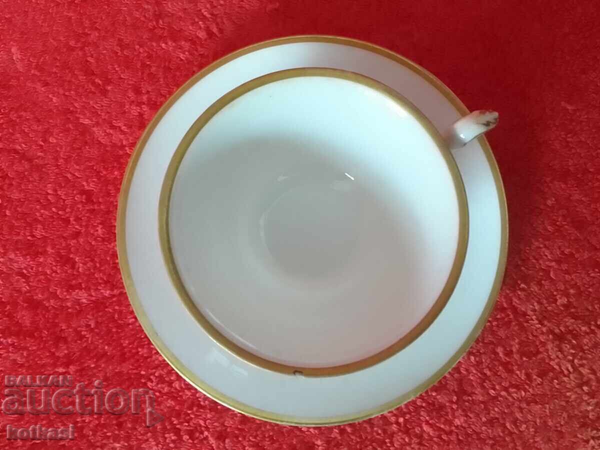 Old double set cup plate Hutschenruther gilt - 7 Old double set cup plate Hutschenruther gilt - 7