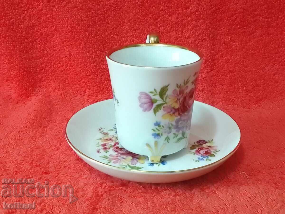 Auction  Old Bareuther cup and saucer double set