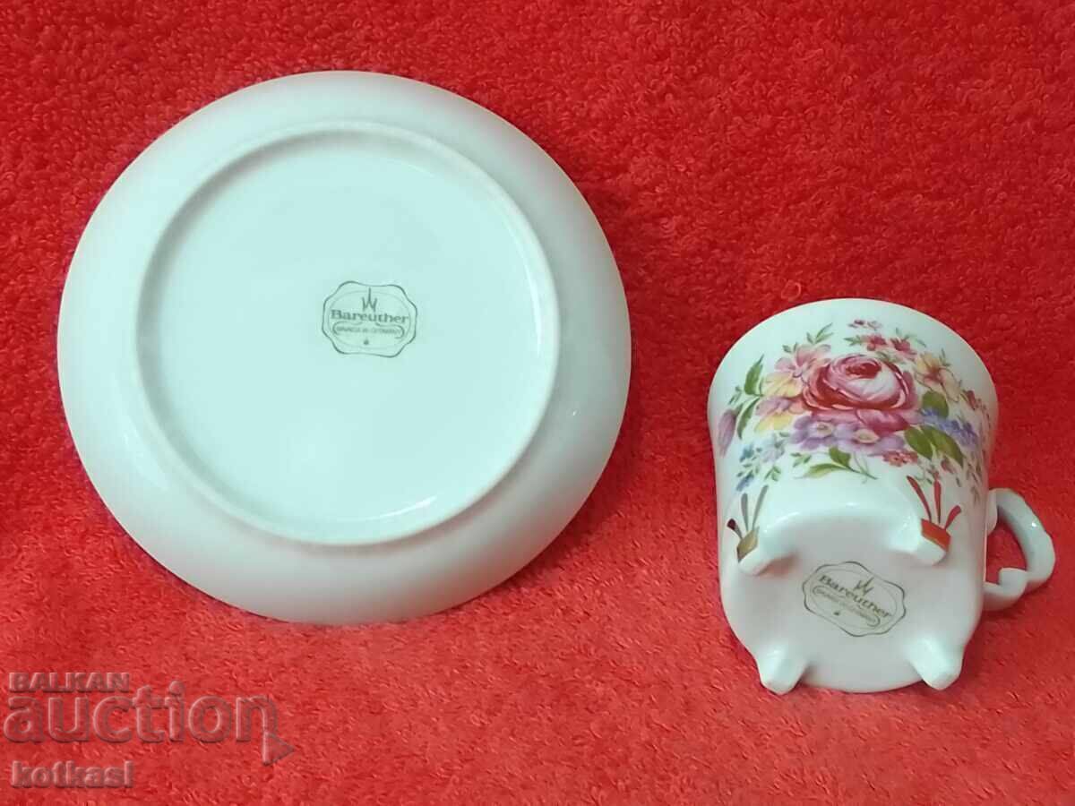 Old Bareuther cup and saucer double set - 5