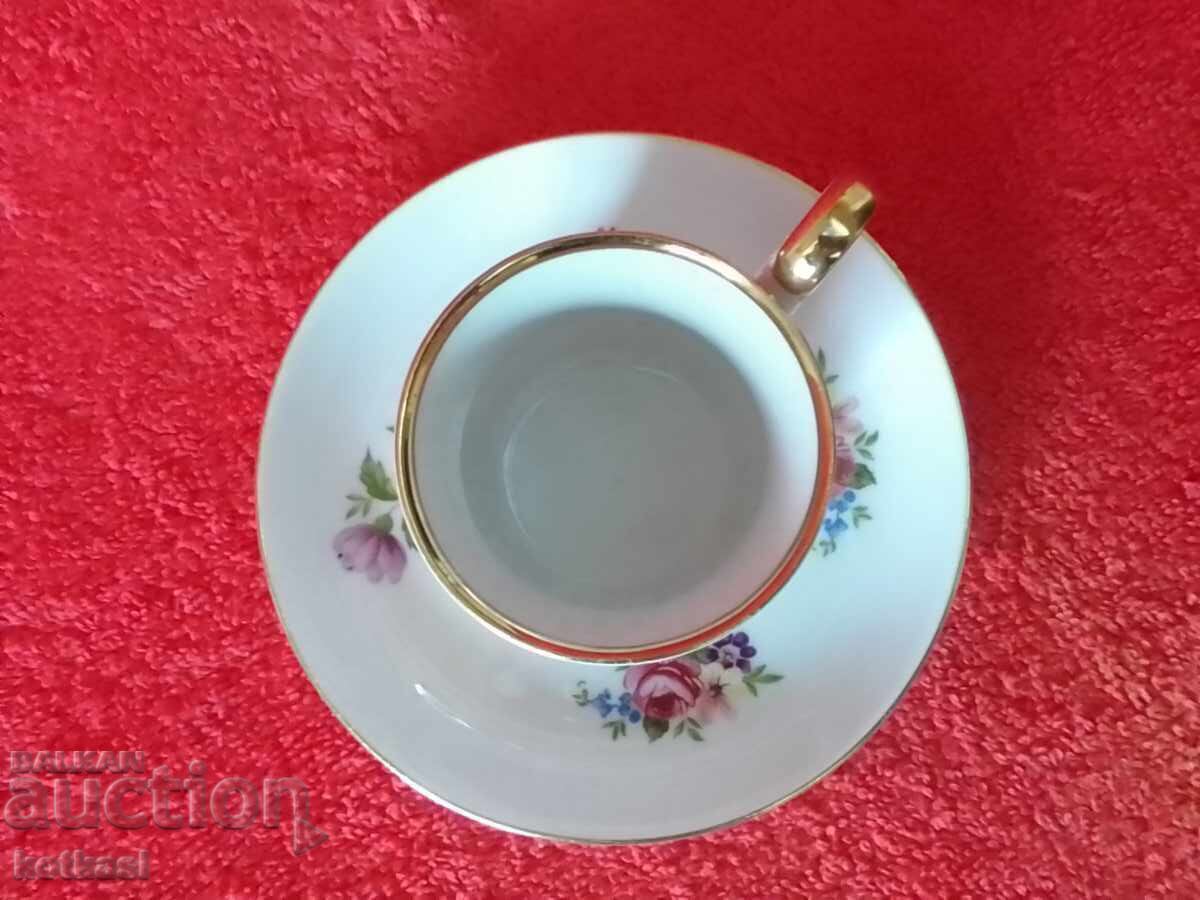 Old Bareuther cup and saucer double set - 6