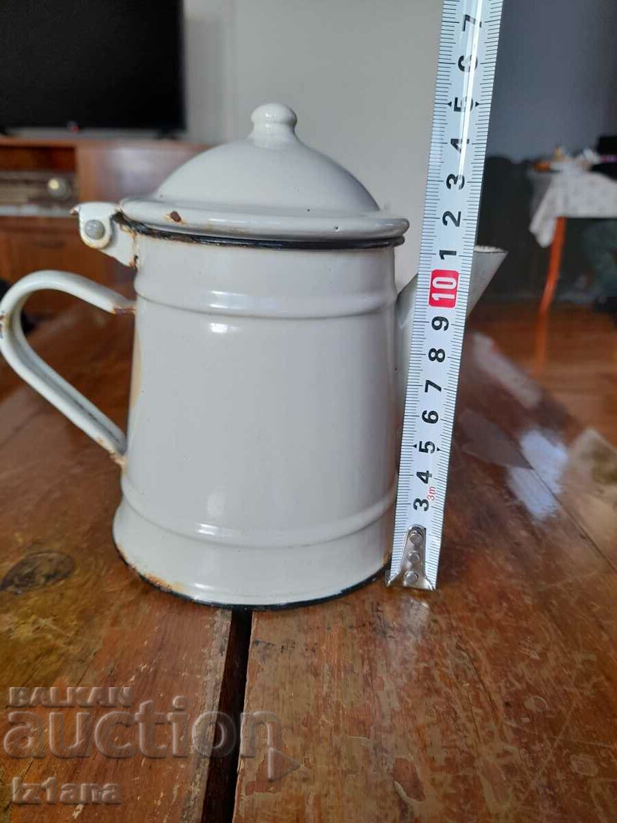 Auction Old enamel teapot Auction Old enamel teapot