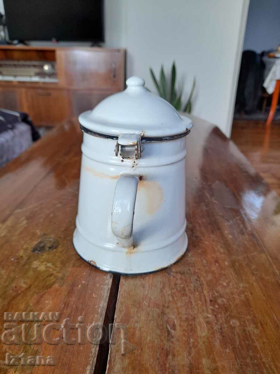 Delivery of Old enamel teapot Delivery of Old enamel teapot