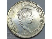 Пиастра 120 грана 1818 Неапол Италия Фердинанд I сребро