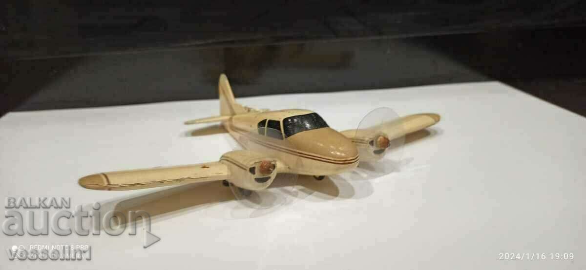 Airplane, scale model of wood very rare Piper Apache