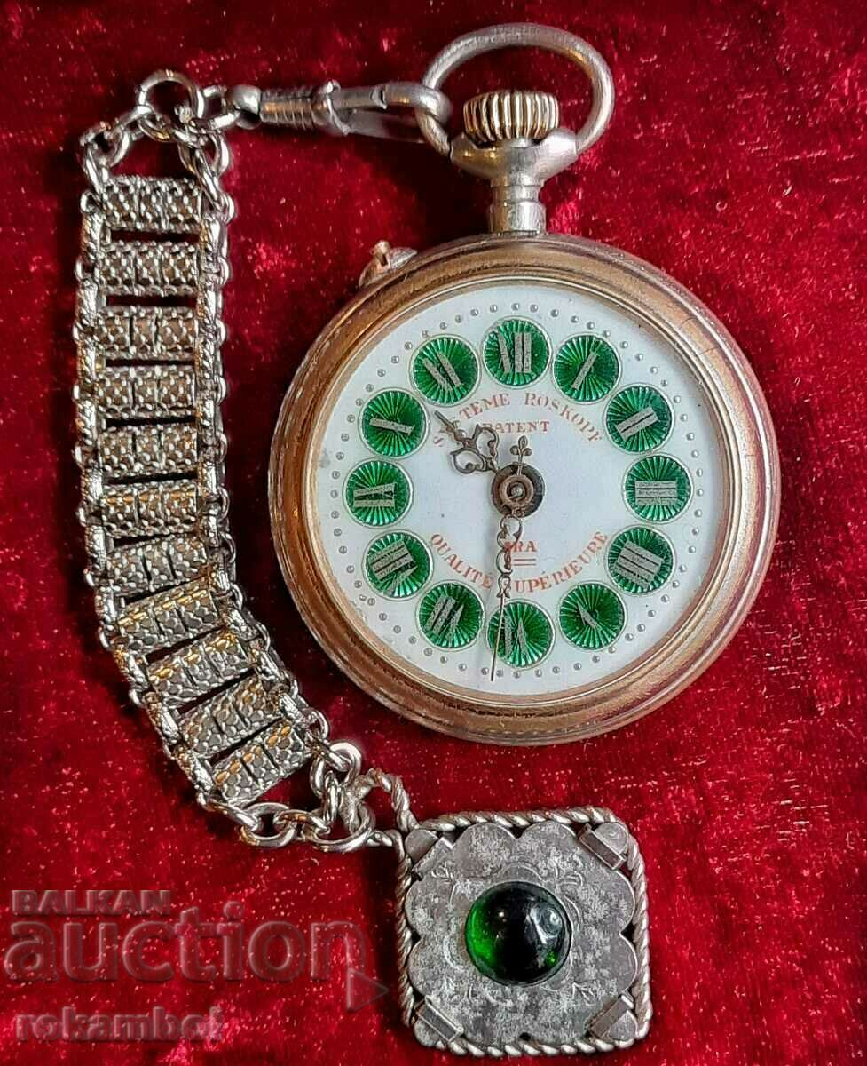 Ελβετικό ρολόι τσέπης Roskopf Custec.