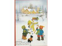 Bulgaria Postal card snowman