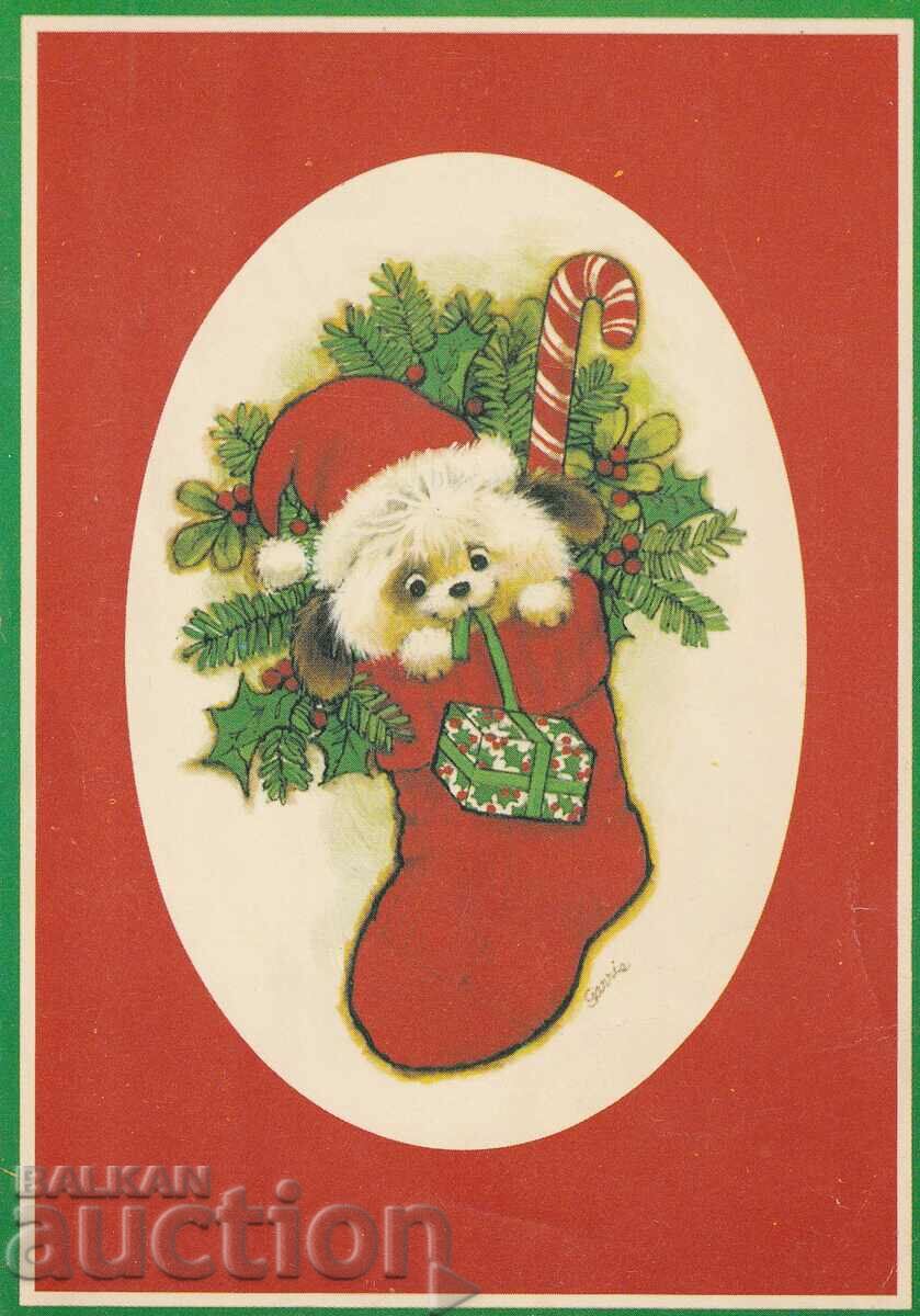 Bulgaria Christmas postcard